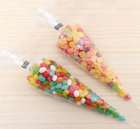 Siâp Cone Bag Pecynnu Plastig Pris Disgownt