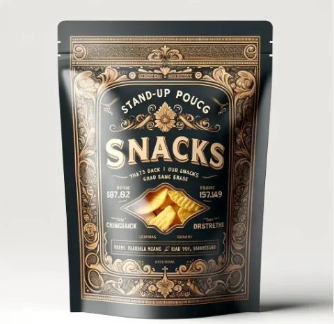 Cwdyn Stand Up Reselable Pecynnu Bwyd Candy Biscuit Cnau Ffoil Alwminiwm Bag Pecynnu Plastig Zip Gwres Bag Selio